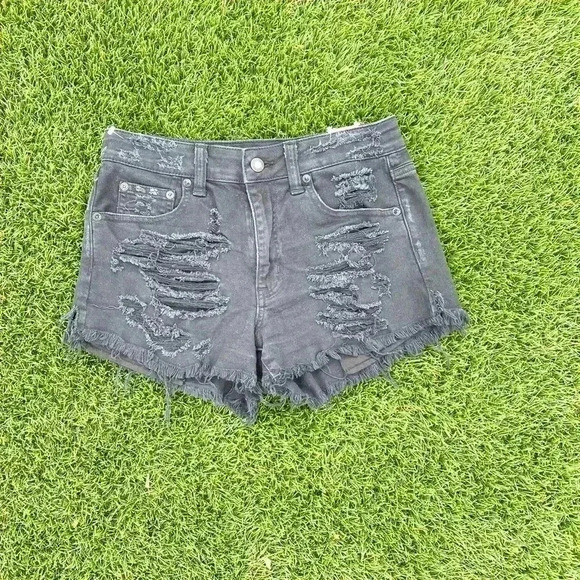 American eagle high rise festival denim shorts - Picture 1 of 7